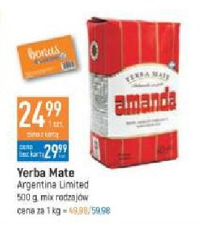 Herbata yerba mate elaborada Amanda promocja