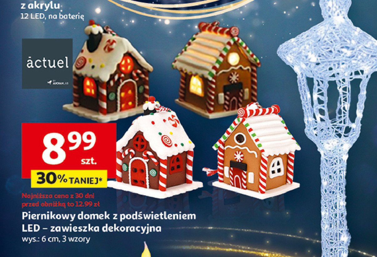 Domek piernikowy led 6 cm Actuel promocja