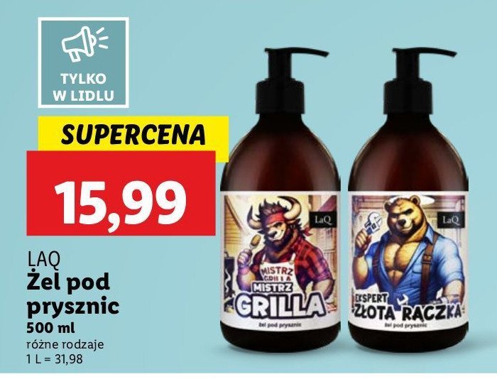 Żel pod prysznic mistrz grilla Laq promocja w Lidl