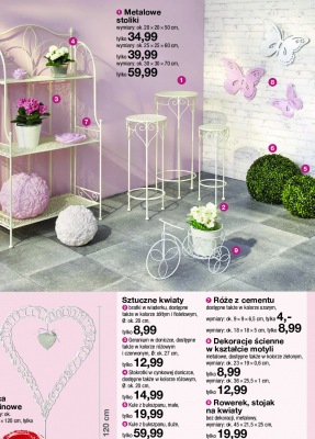 Sztuczne kwiaty w wiaderku 20 cm fioletowe promocja