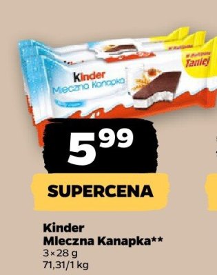 Kinder Mleczna Kanapka promocja w Netto