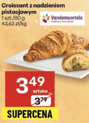 Croissant z nadzieniem pistacjowym Vandemoortele promocja w Delikatesy Centrum
