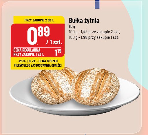 Bułka żytnia promocja