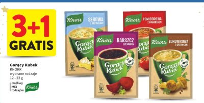 Gorący Kubek KNORR wybrane rodzaje promocja w Intermarche