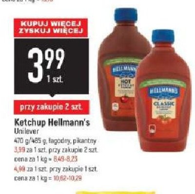 Ketchup łagodny classic Hellmann's promocja