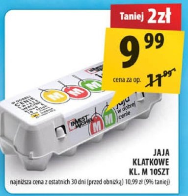 Jaja klatkowe kl. M 10szt promocja w Arhelan