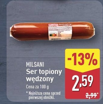 Ser topiony wędzony Milsani promocja w POLOmarket
