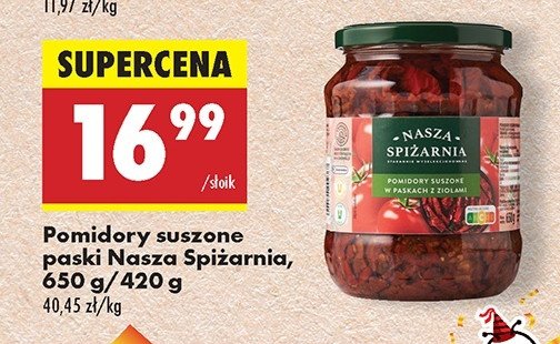 Pomidory suszone w paskach z ziołami Nasza spiżarnia promocja