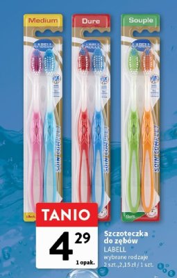 Szczoteczka do zębów LABELL wybrane rodzaje promocja w Intermarche