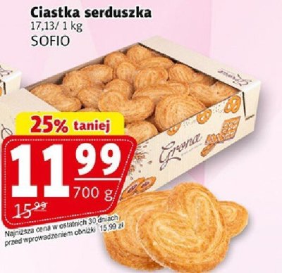 Ciastka serduszka SOFIO promocja w Prim Market