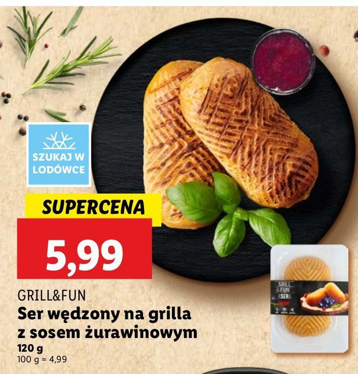Ser wędzony z sosem żurawinowym Grill and fun promocja