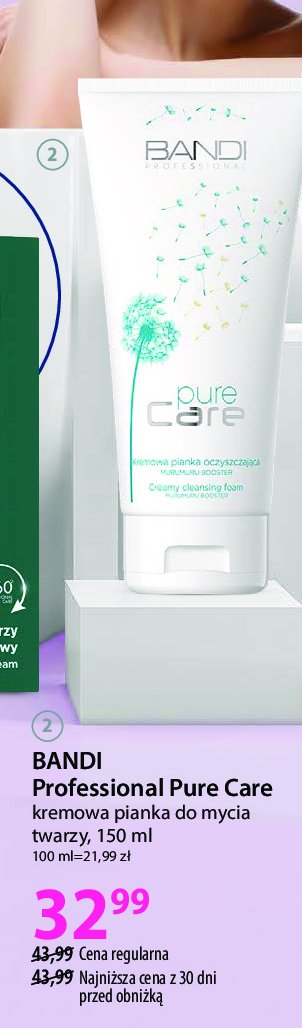 Pianka do mycia twarzy delikatna Bandi pure care promocja