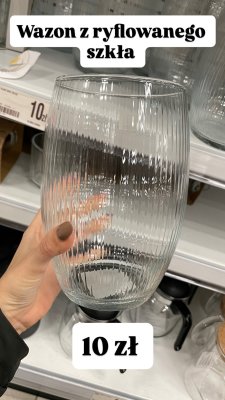 Wazon z ryflowanego szkła promocja w Dealz