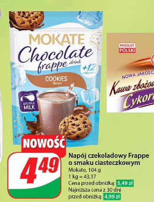 Napój cookies Mokate chocolate frappe promocja