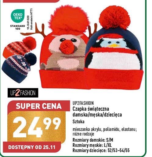 Czapka 艣wi膮teczna m臋ska Up2fashion promocja