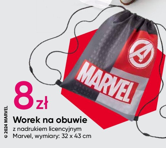 Worek na obuwie marvel 32 x 43 cm promocja