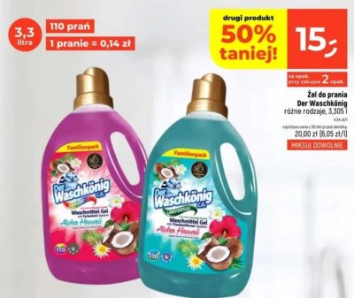 Żel do prania Der Waschkönig różne rodzaje promocja w Dealz