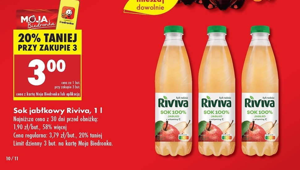 Sok jabłkowy Riviva - Biedronka promocja