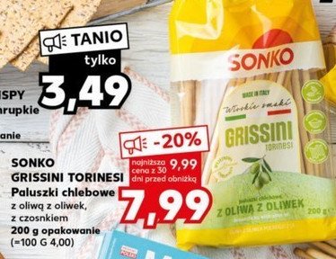 Grissini z czosnkiem Sonko promocja