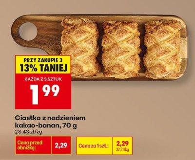 Ciastko z nadzieniem kakao-banan  promocja w Biedronka