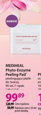 Płatki MEDIHEAL Phyto-Enzyme Peeling Pad peelingujące płatki do twarzy, 90 szt./1 opak. promocja w Hebe