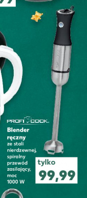 Blender r臋czny ze stali nierdzewnej 1000w Profi cook promocja