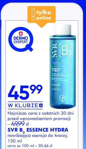 Esencja nawilżająca do twarzy SVR B3 promocja w Super-Pharm