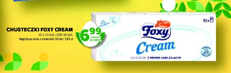 Chusteczki higieniczne Foxy cream promocja