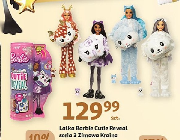 Lalka barbie cutie reveal zimowa kraina Mattel promocja