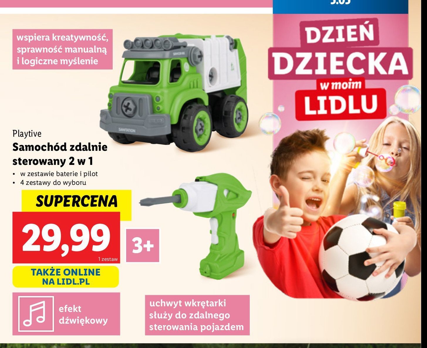 Samochód 2w1 Playtive promocja w Lidl