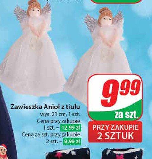 Zawieszka anioł z tiulu 21 cm promocja