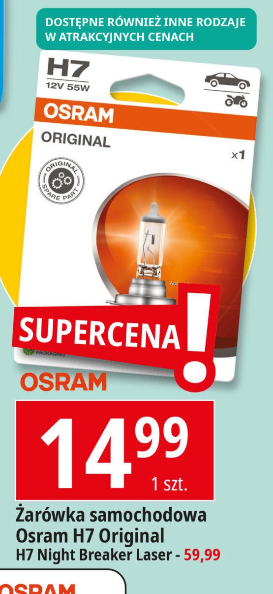 Żarowka h7 night breaker Osram promocja