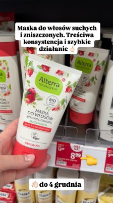 Maska do włosów suchych i zniszczonych bio owoc granatu promocja w Rossmann