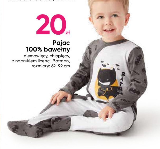 Pajac niemowl臋cy ch艂opi臋cy batman 62-92 cm promocja
