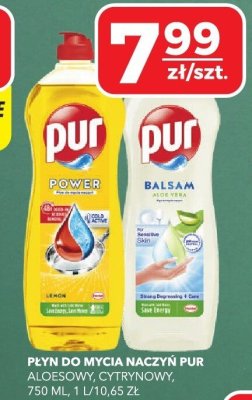Płyn do mycia naczyń Pur aloesowy, cytrynowy promocja w Top Market