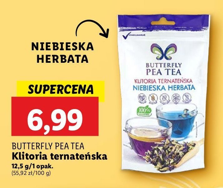 Klitoria ternateńska Butterfly pea tea promocja