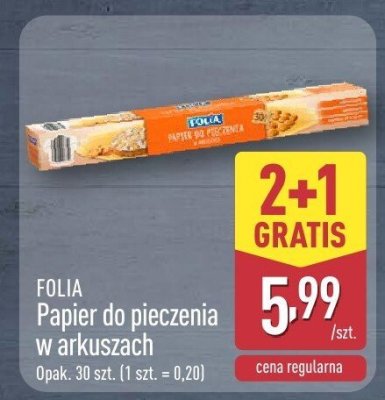 Papier do pieczenia w arkuszach Folia promocja w Aldi