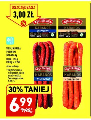 Kabanosy wieprzowo-drobiowe Wędliniarnia premium promocja