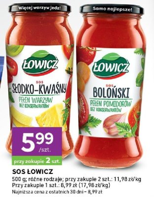 Sos Łowicz słodko-kwaśny promocja w Stokrotka