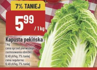 Kapusta pekińska polska promocja w POLOmarket
