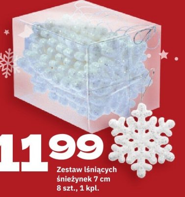 Zestaw lśniących śnieżynek 7 cm promocja w Twój Market