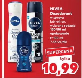 Antyperspirant 0% NIVEA ORIGINAL CARE promocja