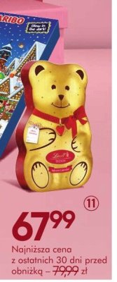Kalendarz adwentowy LINDT TEDDY 3D z pralinami 150 g promocja w Super-Pharm
