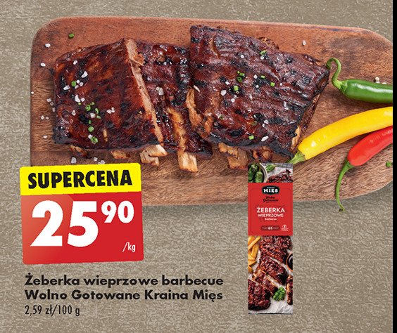 Żeberka wieprzowe barbecue Biedronka promocja