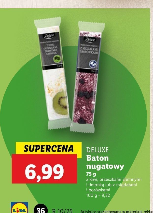 Baton nugatowy z migdałami i borówkami Deluxe promocja