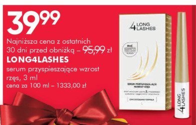 Serum przyspieszające wzrost rzęs LONG4LASHES, 3 ml promocja w Super-Pharm