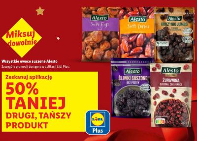 Owoce suszone wszystkie rodzaje promocja w Lidl