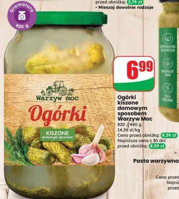Ogórki kiszone domowym sposobem Warzyw Moc promocja w Dino