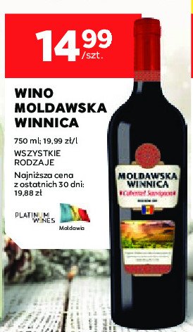 Wino MOŁDAWSKA WINNICA CABERNET SAUVIGNON promocja w Stokrotka