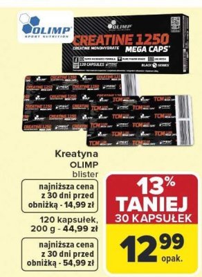 Suplement diety Kreatyna OLIMP blister promocja w Carrefour